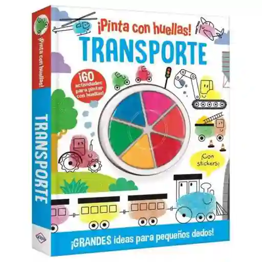 Libro Infantil Sensorial Transporte Pinta Con Huellas Niños