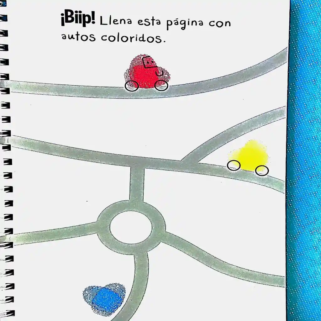 Libro Infantil Sensorial Transporte Pinta Con Huellas Niños