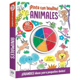 Libro Infantil Sensorial Animales Pinta Con Huellas Niños