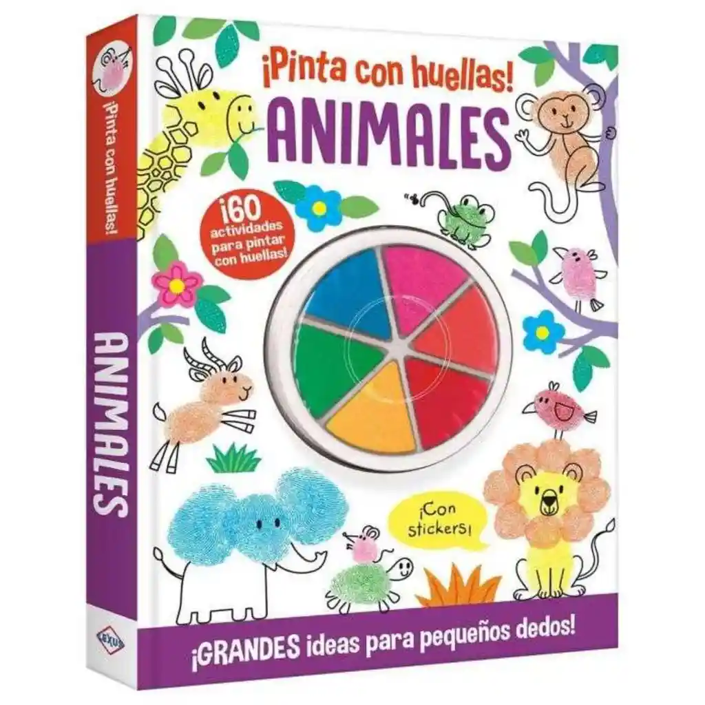 Libro Infantil Sensorial Animales Pinta Con Huellas Niños