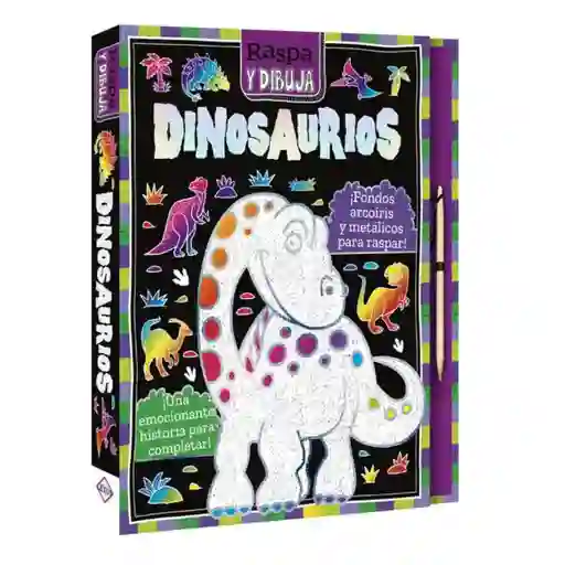 Libro Infantil Raspa Y Dibuja Dinosaurios Para Niños