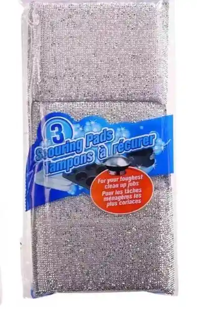 Paquete X 3 De Esponjilla Metalica Para Limpieza