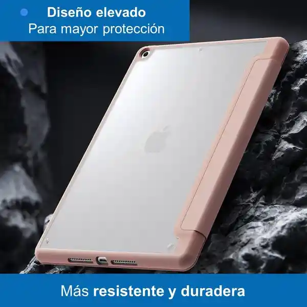 Case Smart Con Espacio Lápiz Ipad Linkon 10.2" Rosado (ipad 9th)