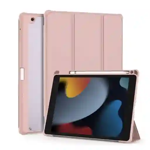 Case Smart Con Espacio Lápiz Ipad Linkon 10.2" Rosado (ipad 9th)