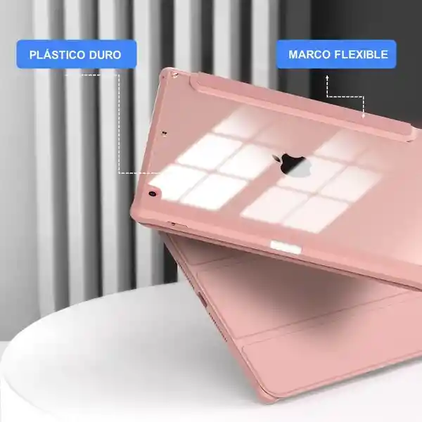 Case Smart Con Espacio Lápiz Ipad Linkon 10.2" Rosado (ipad 9th)