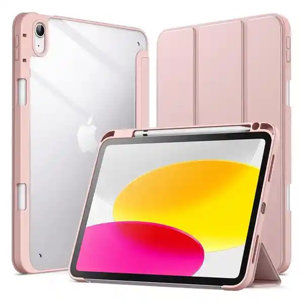 Case Smart Con Espacio Lápiz Ipad Linkon 10.9" Rosado (ipad 10th)