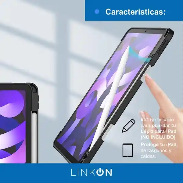 Case Smart Con Espacio Lápiz Ipad 10.9" Negro (ipad Air4/5th)