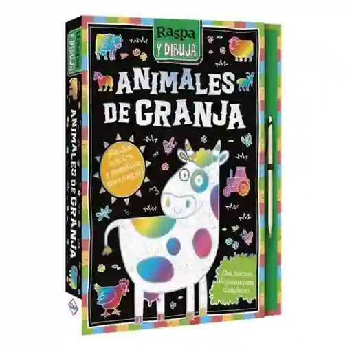 Libro Infantil Raspa Y Dibuja Animales De Granja Creativo