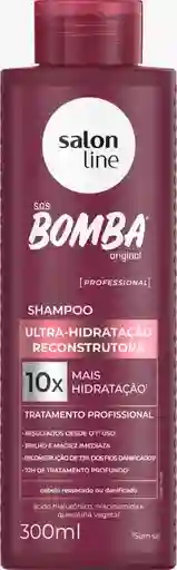 Salon Line S.o.s. Bomba Original Shampoo Ultra Hidratación Reconstructora 10 Veces Más Hidratación 300 Ml