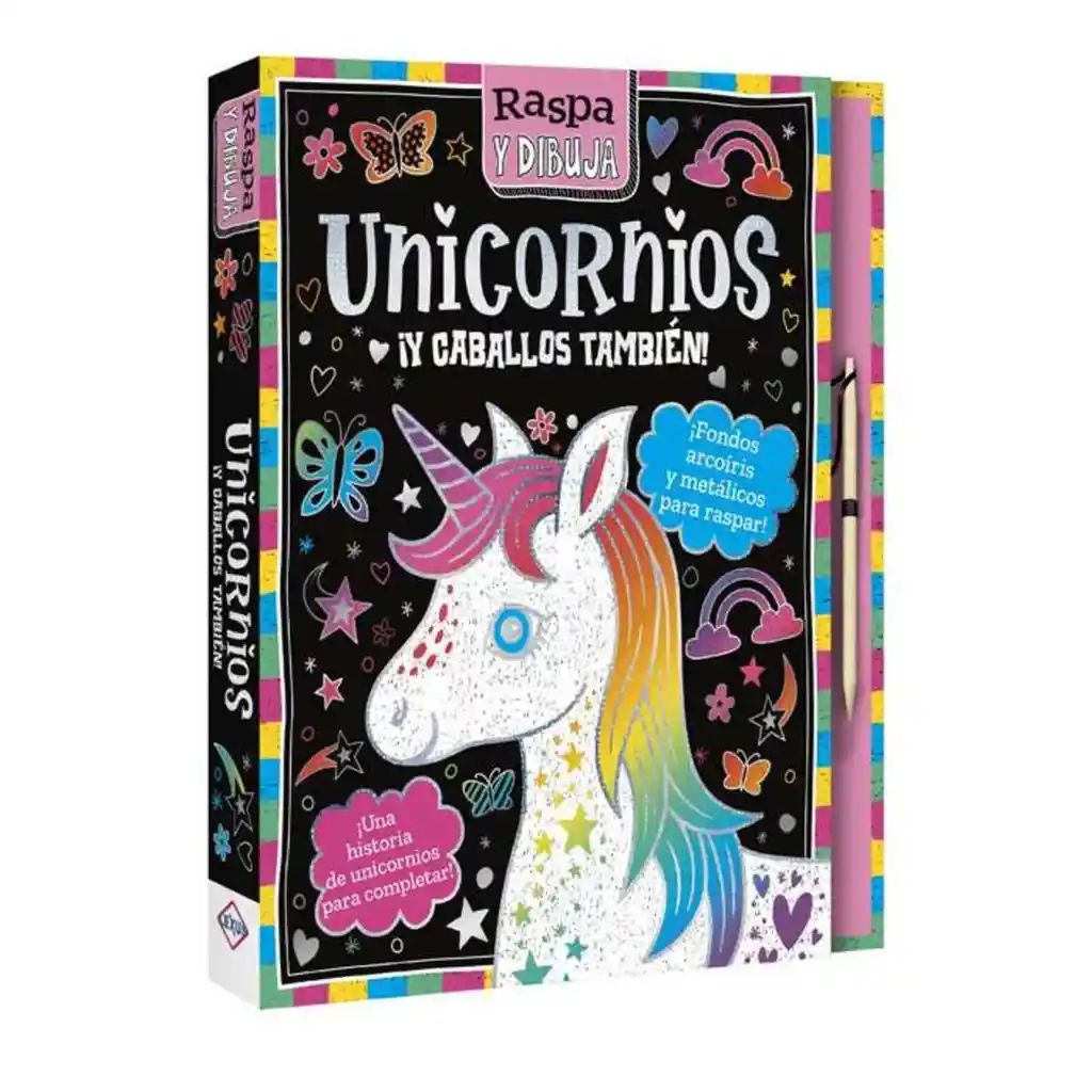 Libro Infantil Raspa Y Dibuja Unicornio Creativos Niños