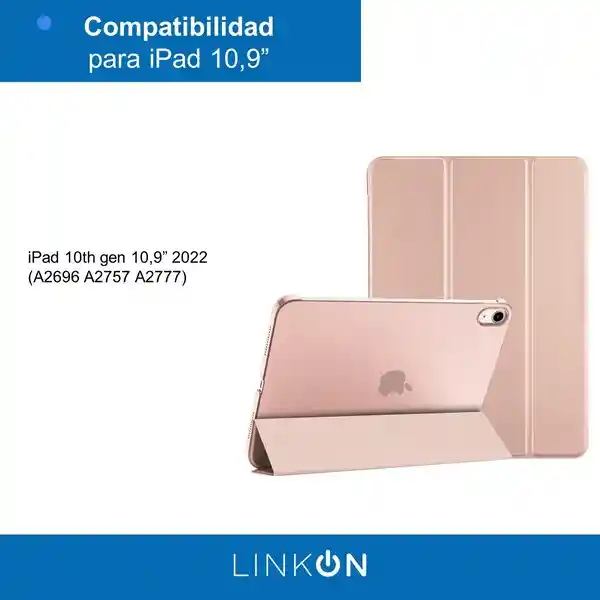 Case Smart Para Ipad Linkon 10.9" Rosado (ipad 10th)