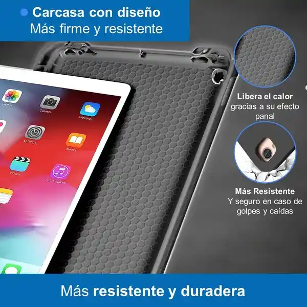 Case Smart Con Teclado Para Ipad Linkon Negro - 10.2"