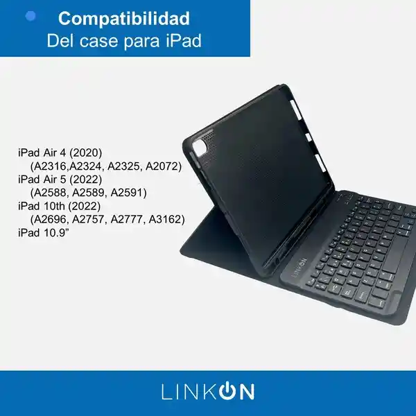 Case Smart Teclado Para Ipad Linkon Negro - 10.9