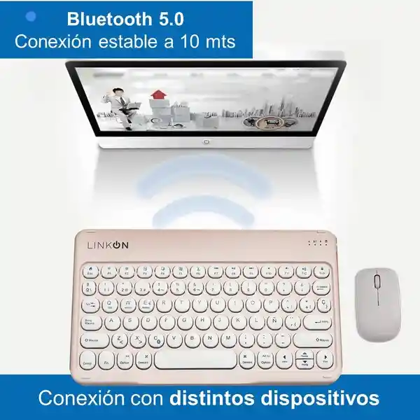 Case Smart Teclado Para Ipad Linkon Rosado - 10.9"