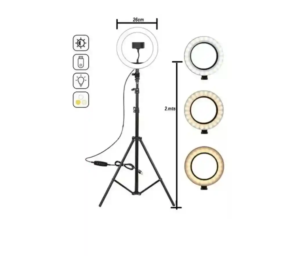 Aro De Luz 25 Cm Led Ring Fill Light + Tripode