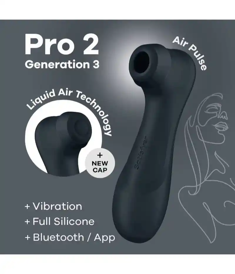 Satisfyer Pro 2 Generation 3 Connect App - Succionador Y Estimulador De Clítoris Negro