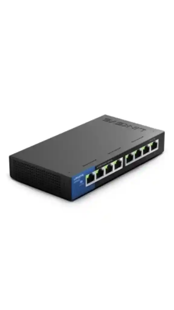 Switch Linksys Lgs108 - 8 Puertos - 10/100/1000 - Caja Metalica - Conexión Plug And Play