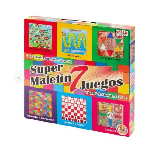 Kit 7 Juegos En 1 Estrella China Parqués Ajedrez Damas Mesa