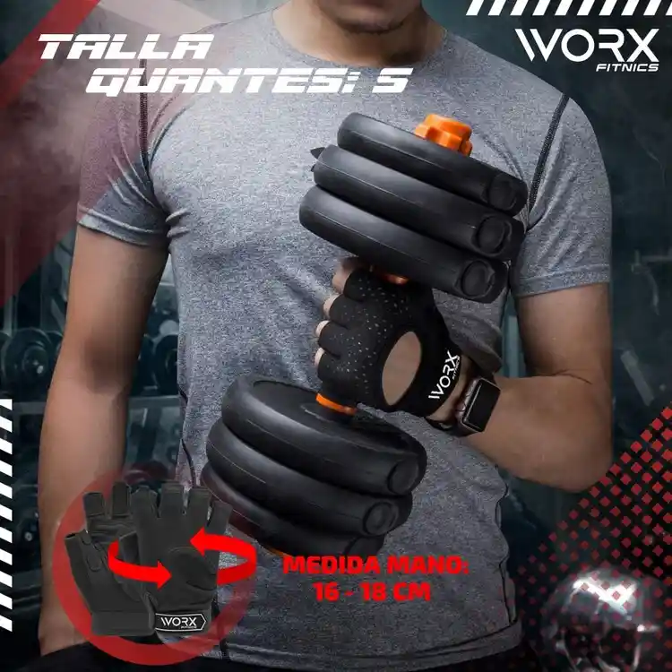 Guantes Gym Worx Entrenamiento Levantamiento Pesas - S