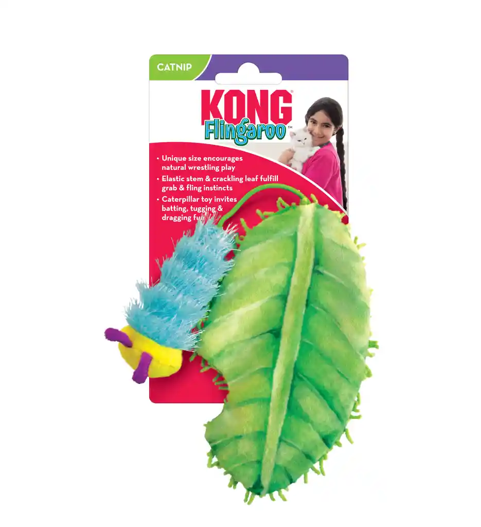 Juguete Kong Flingaroo Caterpillar Para Gato