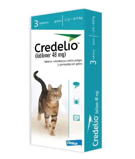 Credelio Gato 48 Mg 2-8 Kg Xtableta