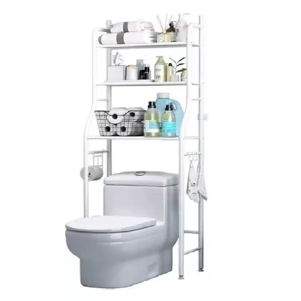 Organizador De Baño Estantería Mueble Ahorrador De Espacio 3 Color Blanco