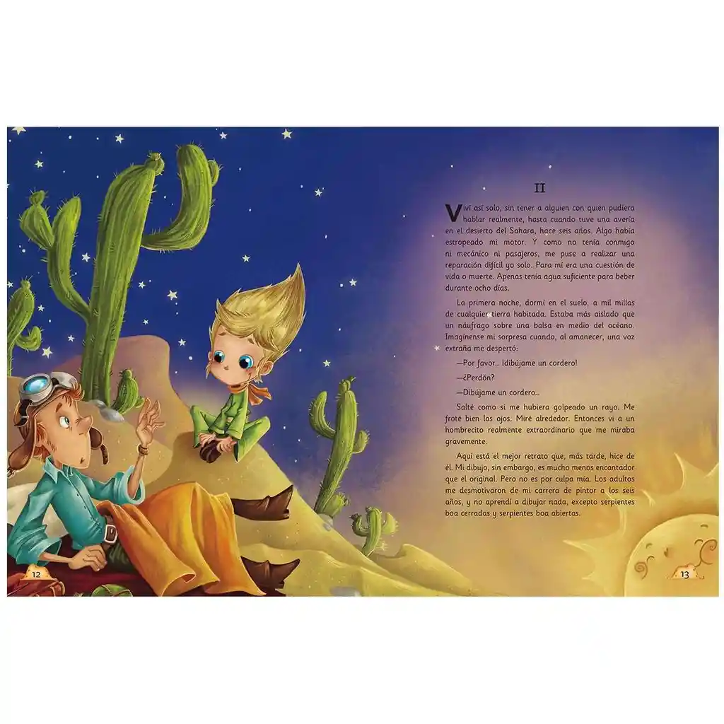 Libro Infantil El Principito Clásico Ilustrado Para Niños