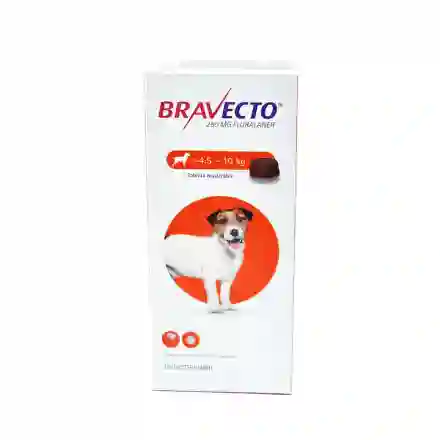 Bravecto Antipulgas Para Perro De 4.5 A 10 Kg (250 Mg)
