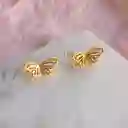 Aretes Topo Dos Mariposas En Filigrana