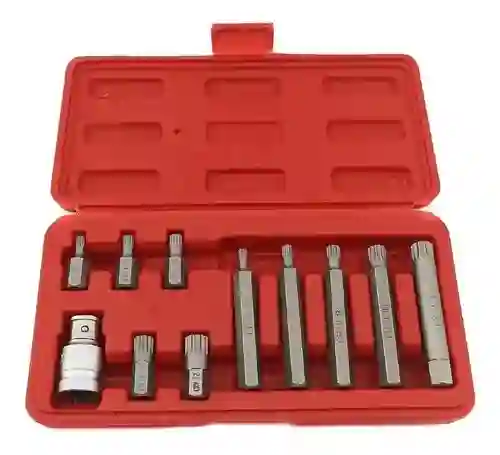 Juego De Puntas Spline Pluridentadas Cortas Y Largas 11pcs Chicago Power
