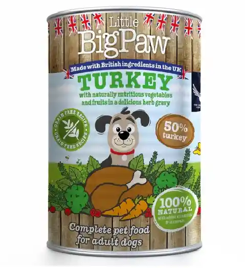 Lata Little Big Paw Perro Pavo X 390gr