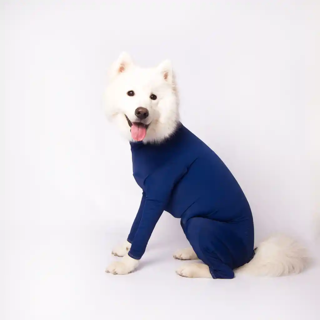 Enterizo Perro Con Mangas Azul Marino Talla Xl