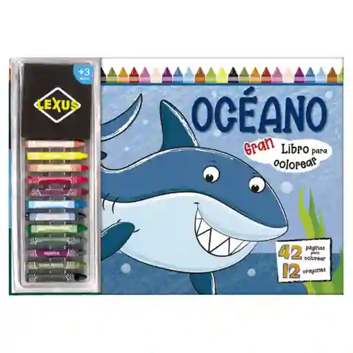 Libro Infantil Para Colorear Con Crayones El Ocèano Niños