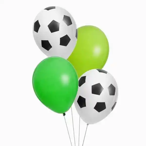 Bouquet Futbol Verde (4 Globos Inflados Con Helio)