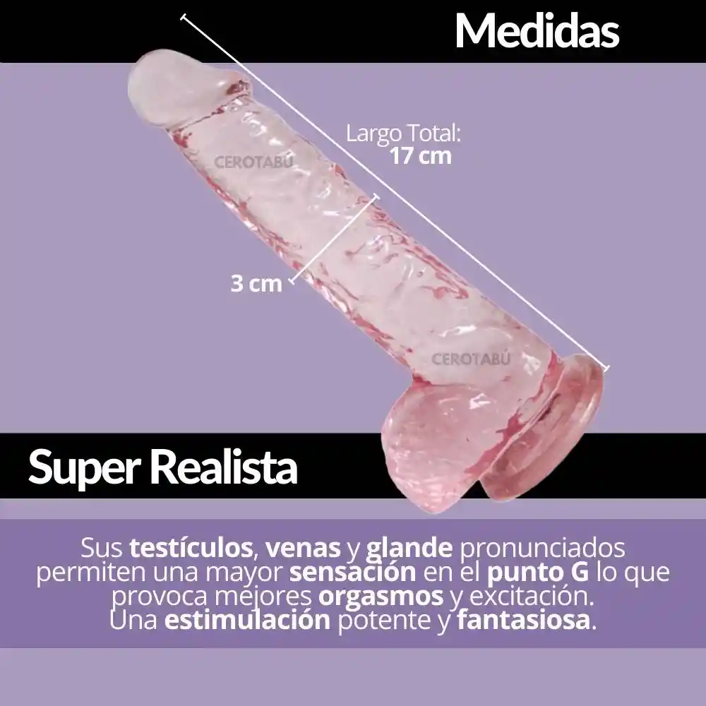 Dildo Consolador Realista Con Chupa Juguete Sexual