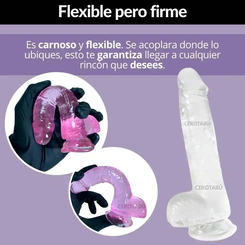 Dildo Consolador Realista Con Chupa Juguete Sexual