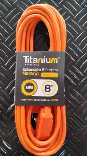 Extension Electrica Naranja 8m