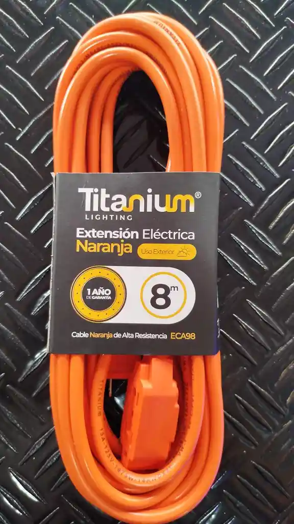 Extension Electrica Naranja 8m