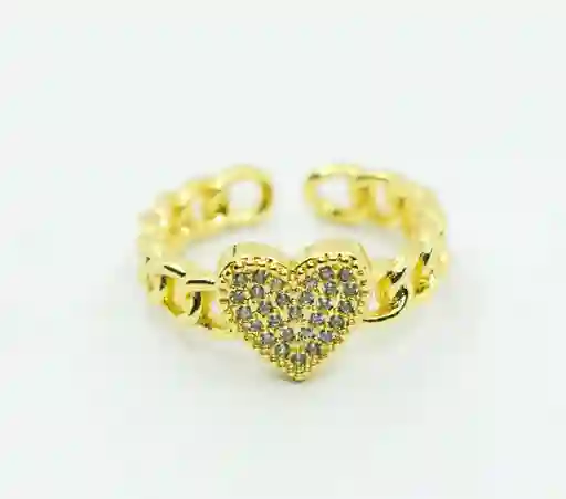 Anillo Dorado Cadena Del Amor