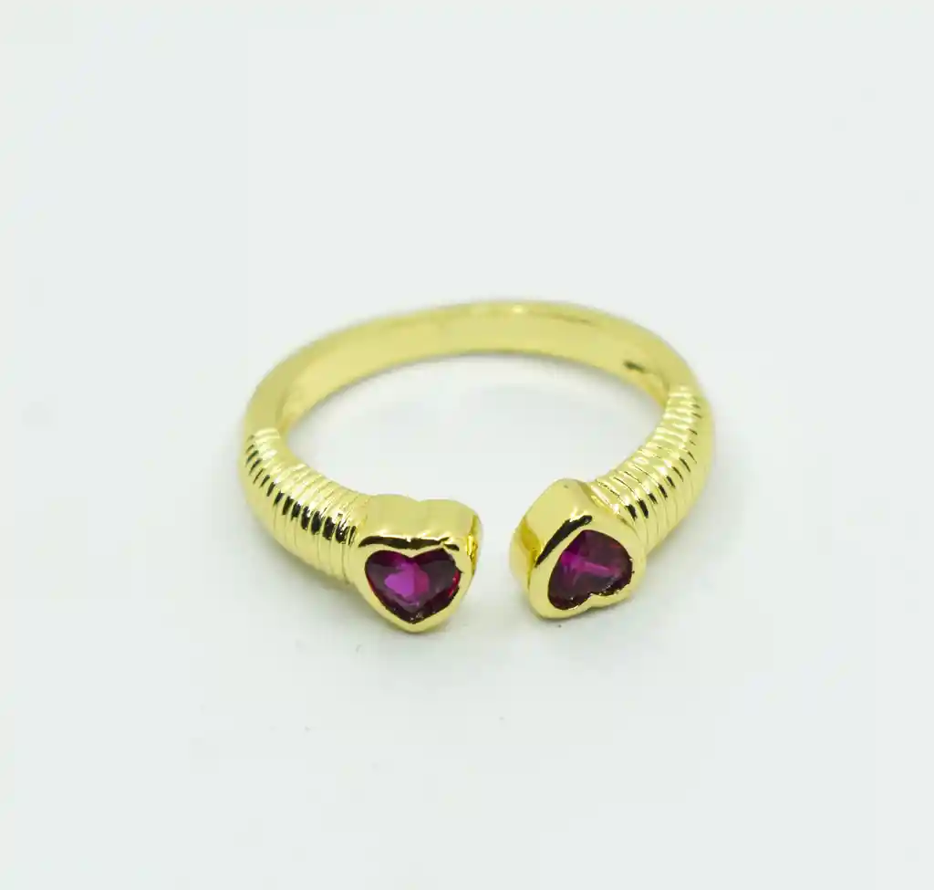 Anillo Dorado Pqño Rosado