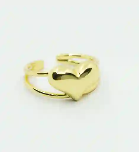 Anillo Dorado Corazon Dorado