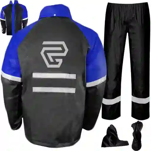 Impermeable Moto Traje Gp Pvc Alto Calibre Talla M