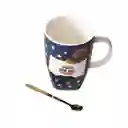 Mug Ceramica Pocillo Dia Del Padre Con Plato Y Cuchara