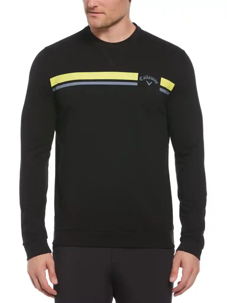 Talla S Mens Golf Print Golf Sweatshirt - Black / S