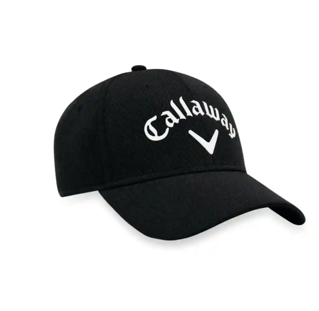 Womens Side Crested Structured Golf Hat - Black / Os