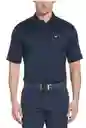 Talla M Mens Micro Texture Polo - Navy / M