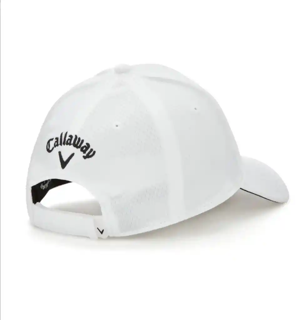 Mens Front Crested Structured Golf Hat - White/black / Os