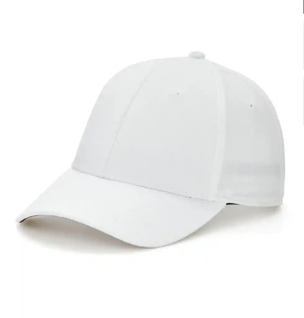 Mens Front Crested Structured Golf Hat - White/black / Os