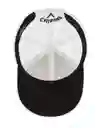 Mens Front Crested Structured Golf Hat - White/black / Os