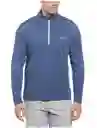 Talla M Mens Lightweight Quarter Zip Golf Pullover - Peacoat Heather / M